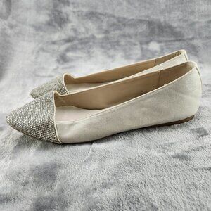 Aldo Sevireni 81 Women 6.5 (EU 37) Pointy Flat Rhinestones Shimmery Shoes NWOB